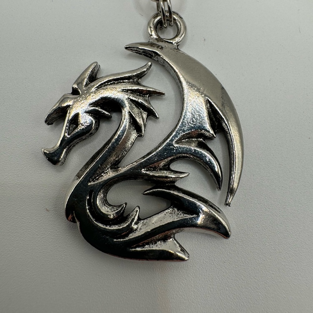 2/$20 Silver Dragon Charm Keychain - Picture 6 of 8